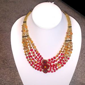 Beaded necklace, Multilayered
